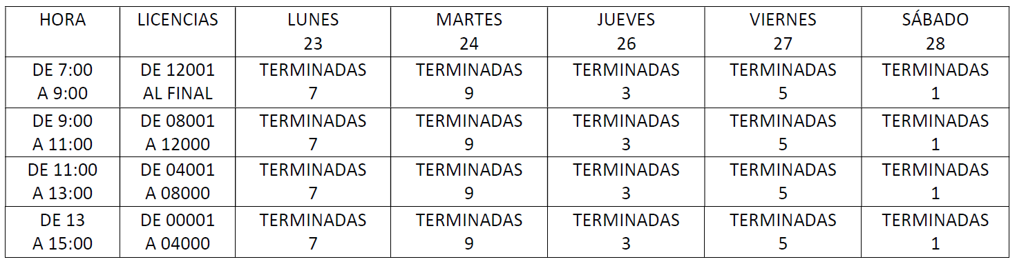 calendario tarifa semana2